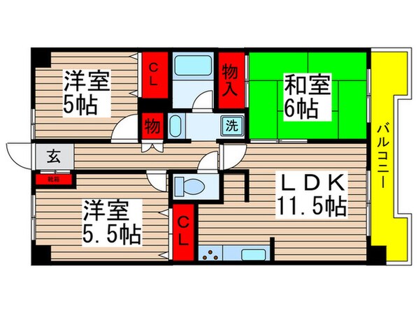 ファインビュー千葉の物件間取画像